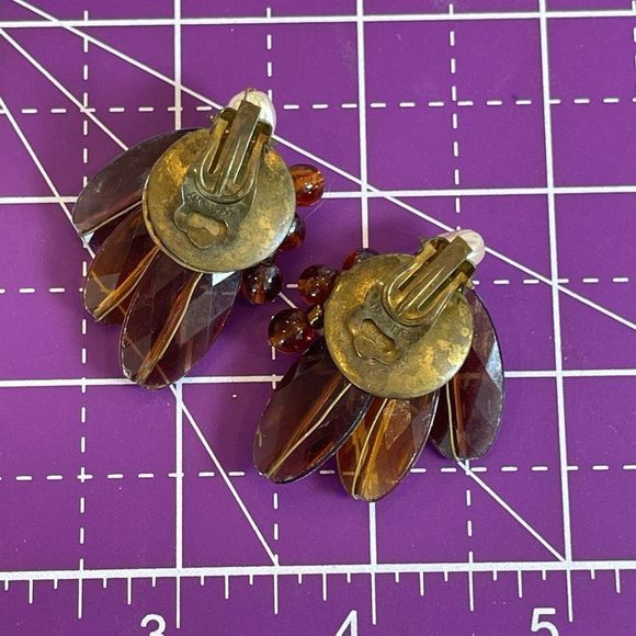 Vintage Signed Germany Clip On Earrings - Picture 6 of 6